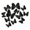 Väggdekor väggdekaler svarta fjärilar 12-pack
