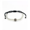 Elegant Och Stilrent Armband Lux Macrame Kopparkulor (silver)