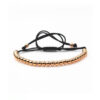 Elegant Och Stilrent Armband Lux Macrame Kopparkulor (roséguld)