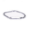 Kedja armband länk med id bricka stål silver