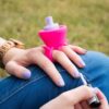 Nagellackshållare - ring hållare för nagellack (vit)