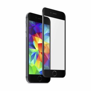 Iphone 6/6s Skärmskydd Kolfiber  Härdat Glas (svart)