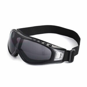 Svarta Skidglasögon med Mörkt Glas Goggles Mc Moped Moppe MX Glasögon UV-skydd Unisex