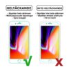 Heltäckande iphone 6/7/8/se skärmskydd nanoedge skyddsplast