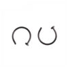 2-pack Svart Fake Piercing Läpp Näsring Septum Läppring Utan Hål