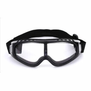 Svarta Skidglasögon med Klart Glas Goggles Mc Moped Moppe MX Glasögon UV-skydd Unisex