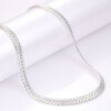 Tjock glittrig kedja i silver 66 cm lang halsband lank 3
