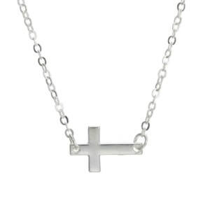 Gavohalsband faith tro kors silver halsband med kort gava kedja amulett
