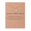 Smycke Med Budskap Halsband Good Vibes Only Guld