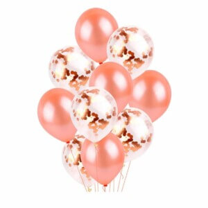30 pack stora ballonger konfetti roseguld rose guld konfettiballonger fest fodelsedag brollop 2