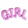 Girl Flicka Tjej Ballong Baby Shower Gender Reveal Folieballong