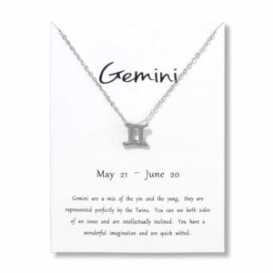 Gåvohalsband Stjärntecken Tvillingarna Gemini Halsband