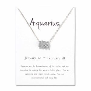 Gåvohalsband Stjärntecken Vattumannen Aquarius Halsband