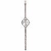 Klassisk elegant klocka tunnt mesh armband stål silver