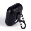 Svart airpods 1/2 väska fodral skyddsfodral skinn läder