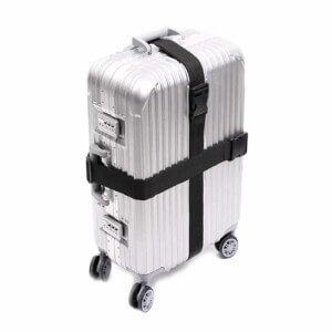 Svart bagage rem band balte med las bagagerem bagageband 5