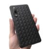 Huawei p20 mobilskal flätat svart läder skinn