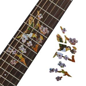Dekor for gitarr gitarrhals greppbrada klistermarken dekoration inlagg fretboard elgitarr akustisk gitarr stickers