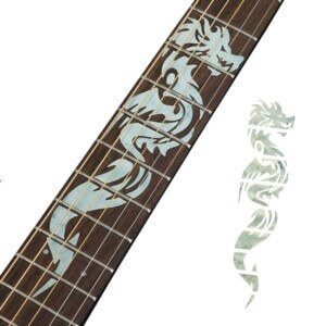 Dekor for gitarr gitarrhals greppbrada klistermarken dekoration inlagg fretboard elgitarr akustisk gitarr stickers 4