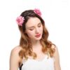 Hårband med rosa blommor håraccessoar diadem hårblomma