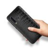 Huawei p30 pro svart lader skinn krokodil mobilskal skal krokodilskinn fodral mobilfodral tunnt pu 2