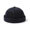 Modern miki hat keps utan skarm mossa hatt cap docker sailor beanie svart