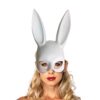 Vit Ögonmask Med Kaninöron Maskerad Utklädnad Bunny