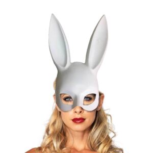 Vit Ögonmask Med Kaninöron Maskerad Utklädnad Bunny