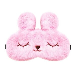 Skon rosa ogonmask kanin bunny mjuk gullig lurvig 3d foam sovmask ogonmask for flygresor resor flyg somn 3