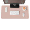 Skrivbordsunderlagg pu skinn lader for skrivbord arbetsplats rosa