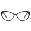 Spetsiga svarta cat eye läsglasögon styrka +1. 0 glasögon