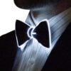 Vit lysande led fluga för fest party nyår bow tie