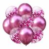 10-pack Ballonger Rosa Metallic Konfettiballonger Födelsedag