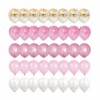 40 pack ballonger rosa marmor guld konfettiballonger fodelsedag 31cm