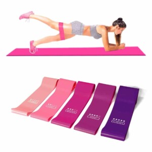 5 pack traningsband motstandsband for traning yoga hemma crossfit elastiska band 4