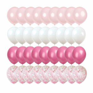 50 pack ballonger rosa konfetti konfettiballonger fodelsedag 31cm