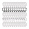 50 pack ballonger silver metallic vit konfettiballonger fodelsedag 31cm