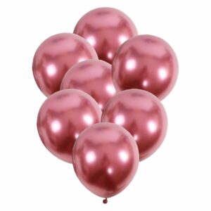 50-pack Ballonger Rosa Röd Metallic Fest Födelsedag 26cm