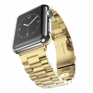 Guld klockarmband for apple watch 1 2 3 4 5 stainless metall rostfritt