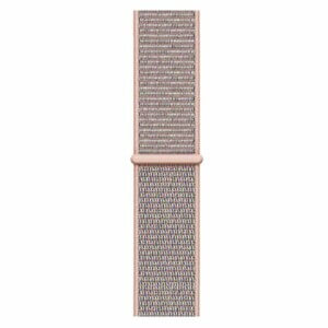 Rosa sand beige klockarmband for apple watch 1 2 3 4 5 nylonarmband tyg kardborreband velcro sport loop