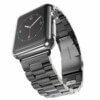 Svart klockarmband for apple watch 1 2 3 4 5 stainless metall rostfritt 2