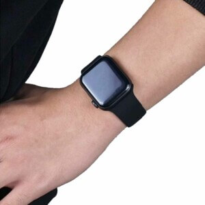Svart silikonarmband for apple watch 1 2 3 4 5 klockarmband silikon 5