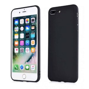 Tunt svart mobilskal samsung apple iphone 8 plus enfargat skal case minimal