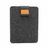 Datorfodral laptopfodral sleeve mörkgrå filt kardborre
