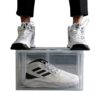 Genomskinlig skolada skoforvaring transparent stapelbar forvaring for skor sneakers display 3