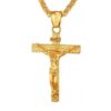 Jesus På Kors Halsband Kedja Guld