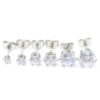 2-pack silver kristall piercing örhänge piercingsmycke