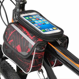 Rymlig Vattentät Cykelväska Med Mobilhållare Mobil 6,2"