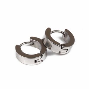 2-pack Silver Piercing Örhänge Piercingsmycke Ring Metall