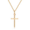 Guld Kors Halsband Med Tunn Guldkedja